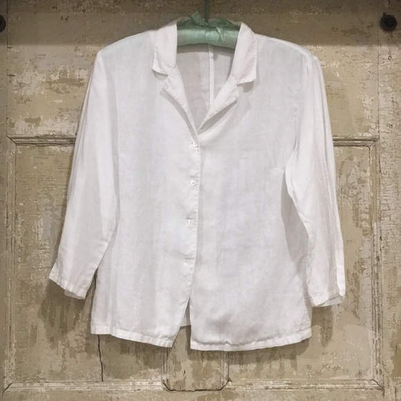 Banana Republic Tops - BANANA REPUBLIC Small 100% Linen Small Button Up